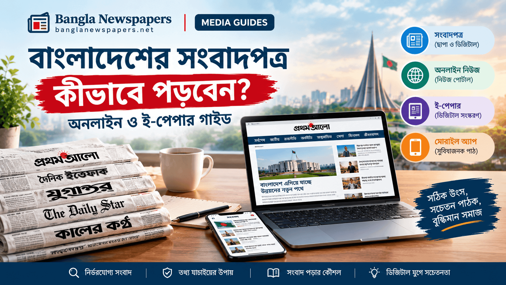 Media insights guide for reading newspapers online and via e-paper in Bangladesh.
